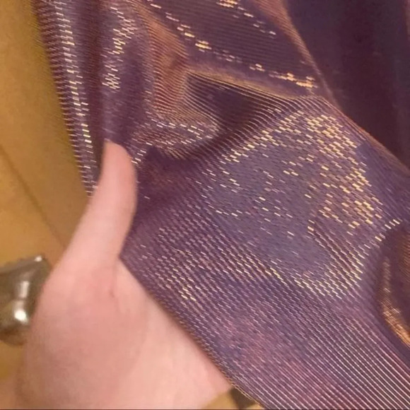 URBAN OUTFITTERS Blue Gold Shifting Mini Dress Medium NWT - Picture 3 of 10